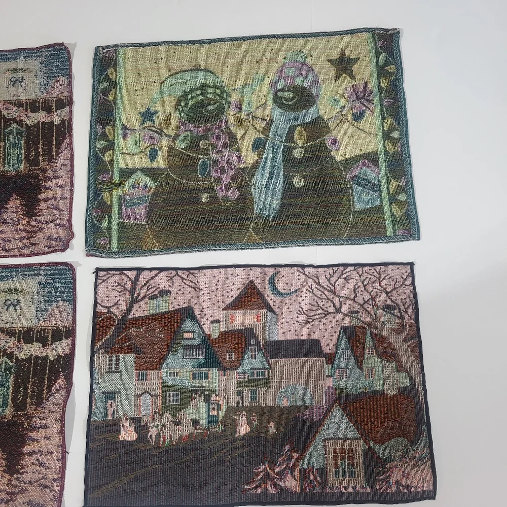 Holiday christmas tapestry